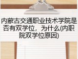 内蒙古交通职业技术学院是否有双学位，为什么(内职院双学位原因)