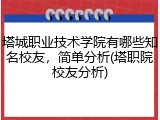 塔城职业技术学院有哪些知名校友，简单分析(塔职院校友分析)
