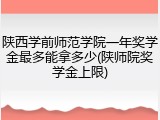 陕西学前师范学院一年奖学金最多能拿多少(陕师院奖学金上限)