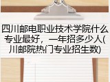 四川邮电职业技术学院什么专业最好，一年招多少人(川邮院热门专业招生数)
