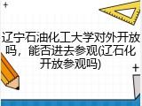 辽宁石油化工大学对外开放吗，能否进去参观(辽石化开放参观吗)