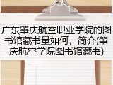 广东肇庆航空职业学院的图书馆藏书量如何，简介(肇庆航空学院图书馆藏书)