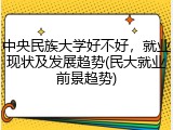 中央民族大学好不好，就业现状及发展趋势(民大就业前景趋势)