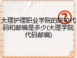 大理护理职业学院的院校代码和邮编是多少(大理学院代码邮编)