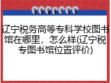 辽宁税务高等专科学校图书馆在哪里，怎么样(辽宁税专图书馆位置评价)