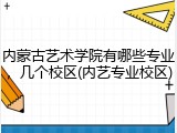 内蒙古艺术学院有哪些专业，几个校区(内艺专业校区)