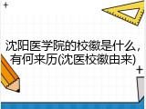 沈阳医学院的校徽是什么，有何来历(沈医校徽由来)