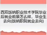 西双版纳职业技术学院毕业后就业前景怎么样，毕业生去向(版纳职院就业去向)