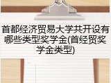 首都经济贸易大学共开设有哪些类型奖学金(首经贸奖学金类型)