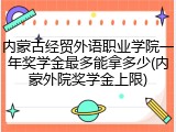 内蒙古经贸外语职业学院一年奖学金最多能拿多少(内蒙外院奖学金上限)