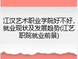 江汉艺术职业学院好不好，就业现状及发展趋势(江艺职院就业前景)