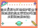 重庆资源与环境保护职业学院就读的真实感觉如何(重庆职院就读体验)