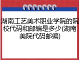 湖南工艺美术职业学院的院校代码和邮编是多少(湖南美院代码邮编)