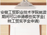 安徽工贸职业技术学院就读期间可以申请哪些奖学金(皖工贸奖学金申请)