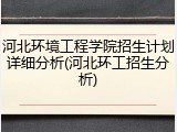 河北环境工程学院招生计划详细分析(河北环工招生分析)