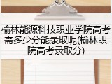 榆林能源科技职业学院高考需多少分能录取呢(榆林职院高考录取分)