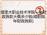 塔里木职业技术学院一年财政拨款大概多少钱(塔职院年财政拨款)