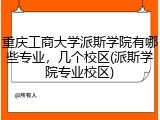 重庆工商大学派斯学院有哪些专业，几个校区(派斯学院专业校区)