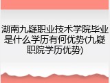 湖南九嶷职业技术学院毕业是什么学历有何优势(九嶷职院学历优势)