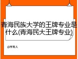 青海民族大学的王牌专业是什么(青海民大王牌专业)