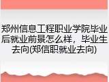 郑州信息工程职业学院毕业后就业前景怎么样，毕业生去向(郑信职就业去向)