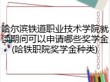 哈尔滨铁道职业技术学院就读期间可以申请哪些奖学金(哈铁职院奖学金种类)
