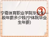 宁夏体育职业学院毕业生一般年薪多少钱(宁体院毕业生年薪)