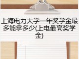 上海电力大学一年奖学金最多能拿多少(上电最高奖学金)