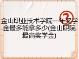 金山职业技术学院一年奖学金最多能拿多少(金山职院最高奖学金)