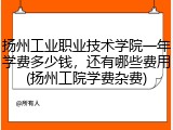 扬州工业职业技术学院一年学费多少钱，还有哪些费用(扬州工院学费杂费)