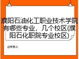 濮阳石油化工职业技术学院有哪些专业，几个校区(濮阳石化职院专业校区)