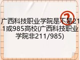 广西科技职业学院是不是211或985高校(广西科技职业学院非211/985)