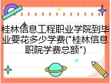 桂林信息工程职业学院到毕业要花多少学费("桂林信息职院学费总额")