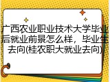 广西农业职业技术大学毕业后就业前景怎么样，毕业生去向(桂农职大就业去向)