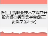 浙江工贸职业技术学院共开设有哪些类型奖学金(浙工贸奖学金种类)