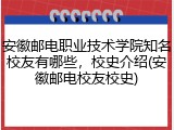 安徽邮电职业技术学院知名校友有哪些，校史介绍(安徽邮电校友校史)