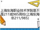 上海东海职业技术学院是不是211或985高校(上海东海非211/985)