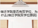 宿迁学院是否有双学位，为什么(宿迁学院双学位原因)