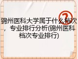 锦州医科大学属于什么档次，专业排行分析(锦州医科档次专业排行)