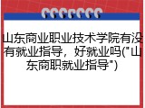 山东商业职业技术学院有没有就业指导，好就业吗("山东商职就业指导")