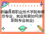 新疆体育职业技术学院有哪些专业，就业前景如何(新职院专业就业)