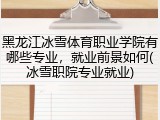 黑龙江冰雪体育职业学院有哪些专业，就业前景如何(冰雪职院专业就业)