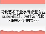 河北艺术职业学院哪些专业就业前景好，为什么(河北艺职就业好的专业)