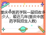 重庆中医药学院一届招收多少人，最近几年(重庆中医药学院招生人数)