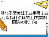 湖北孝感美珈职业学院毕业可以找什么样的工作(美珈职院就业方向)