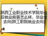 陕西工业职业技术学院毕业后就业前景怎么样，毕业生去向(陕工职院就业去向)