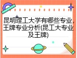 昆明理工大学有哪些专业，王牌专业分析(昆工大专业及王牌)