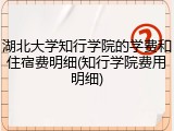 湖北大学知行学院的学费和住宿费明细(知行学院费用明细)