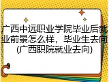 广西中远职业学院毕业后就业前景怎么样，毕业生去向(广西职院就业去向)