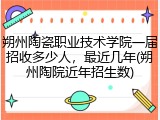 朔州陶瓷职业技术学院一届招收多少人，最近几年(朔州陶院近年招生数)